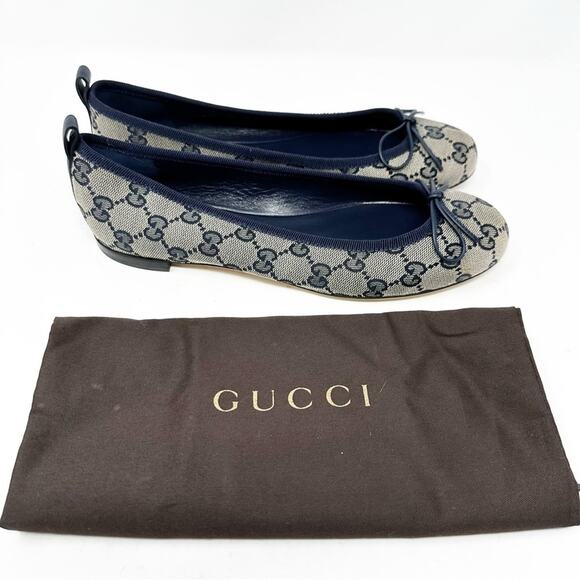 Gucci GG Canvas Ballet Flats EU 37.5 - Picture 4 of 13